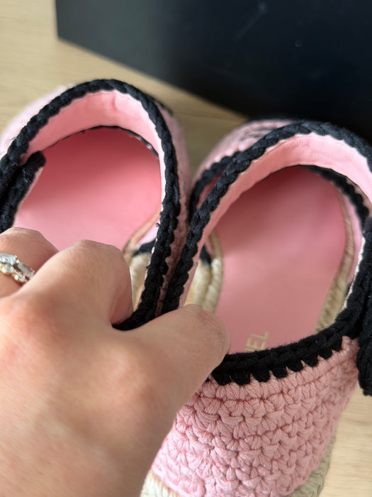 Chanel braided knit Mary Jane Espadrilles - 37