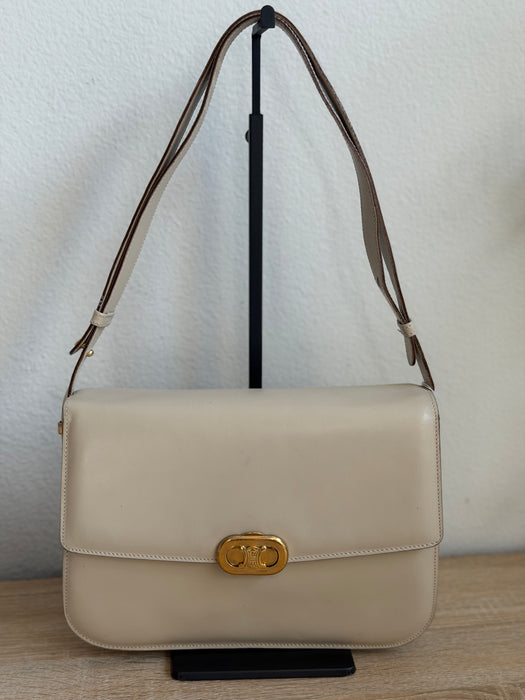 Celine Triomphe Ivory adjustable strap