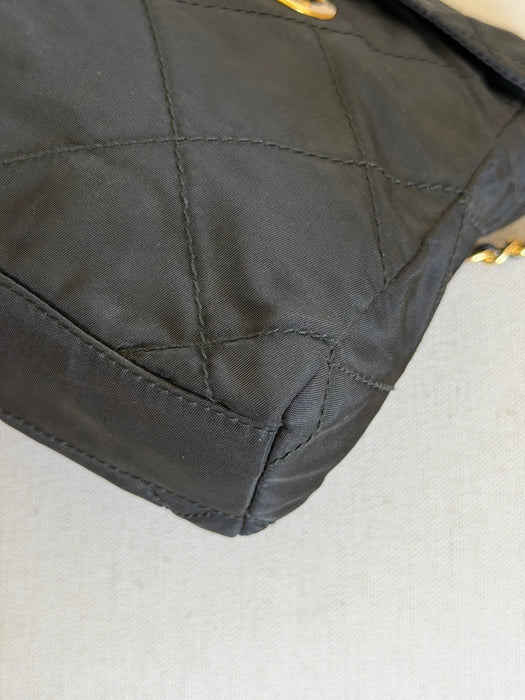 Prada Tessuto Blk/GHW Chain Bag