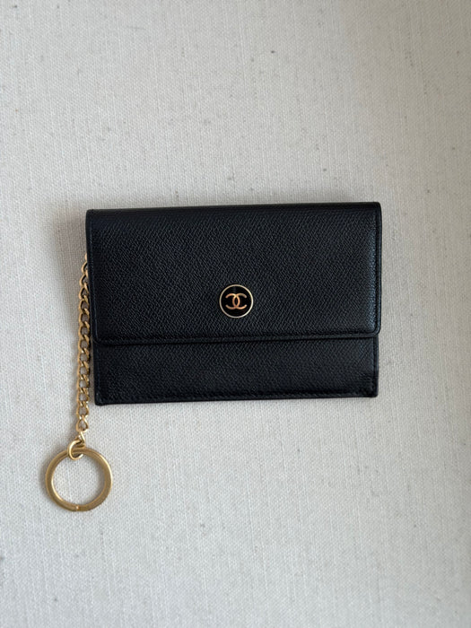Chanel Coco Button Card Wallet Key Pouch