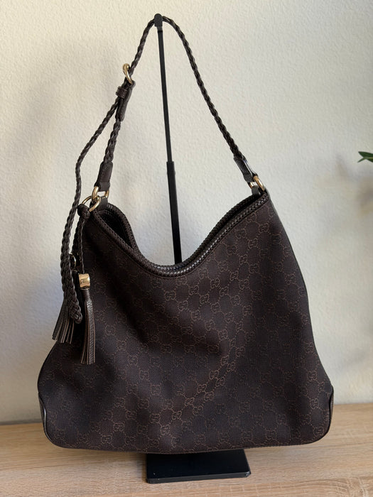 Gucci GG Denim Hobo
