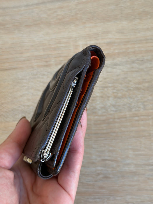 Chanel Cambon Chocolate Brown Compact Wallet