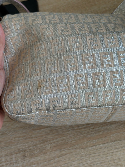 Fendi Zucchino Pink Shimmer Baguette