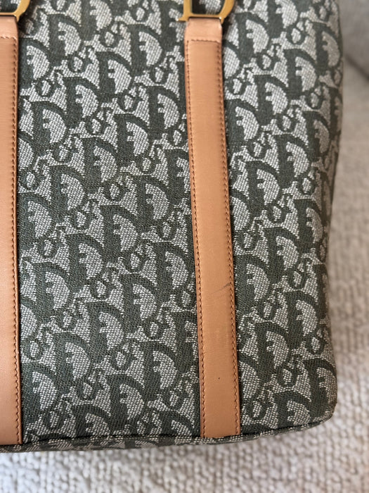 Dior Green Trotter Jacquard Tote