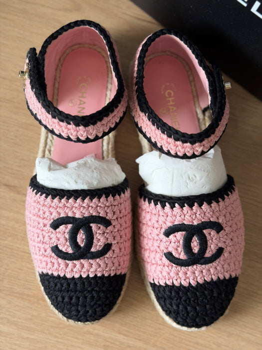 Chanel braided knit Mary Jane Espadrilles - 37