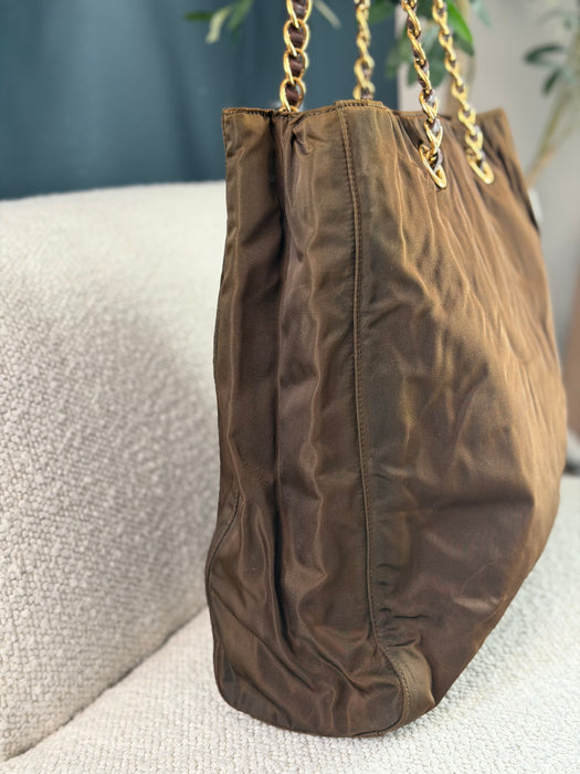 Prada Tesutto Brown GHW Tote