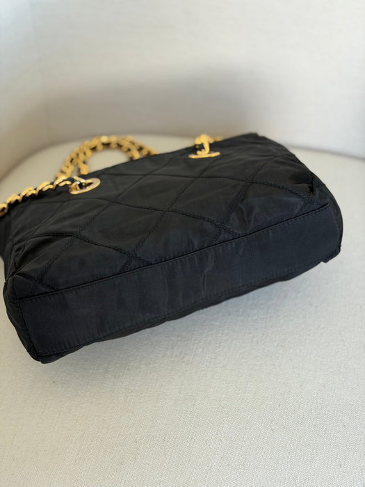 Prada Tessuto Blk/GHW Chain Bag