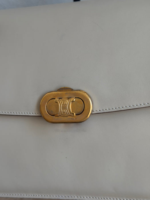 Celine Triomphe Ivory adjustable strap