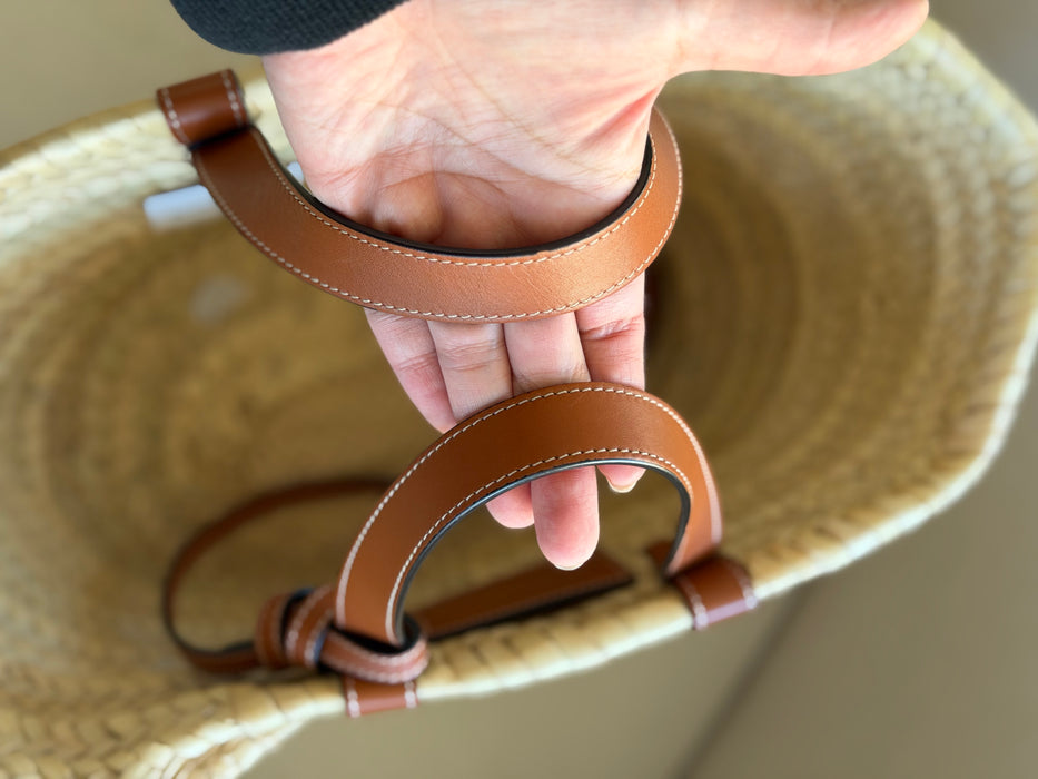 Celine Raffia Triomphe Tote