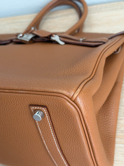 Birkin 35 in Togo gold with palladium hardware