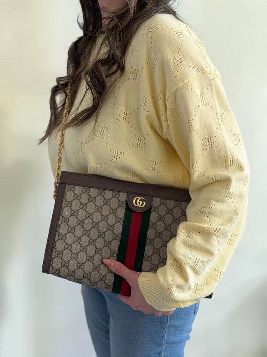 Gucci GG Renew Supreme Clutch Chain Shoulder