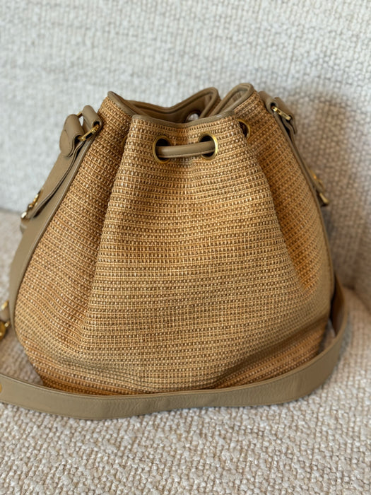 Chanel Raffia Woven Bucket