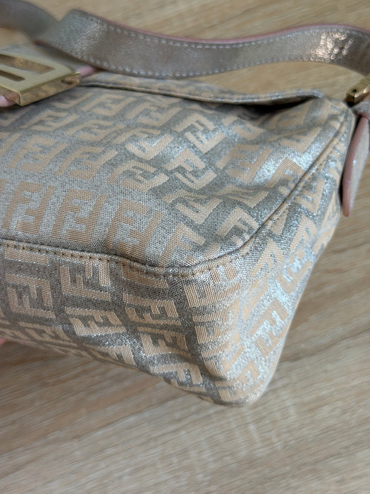 Fendi Zucchino Pink Shimmer Baguette