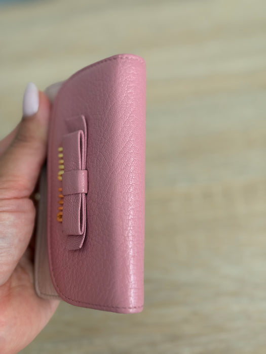 Miu Miu Ribbon Motif Madra Card Case