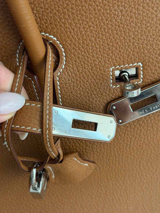 Birkin 35 in Togo gold with palladium hardware