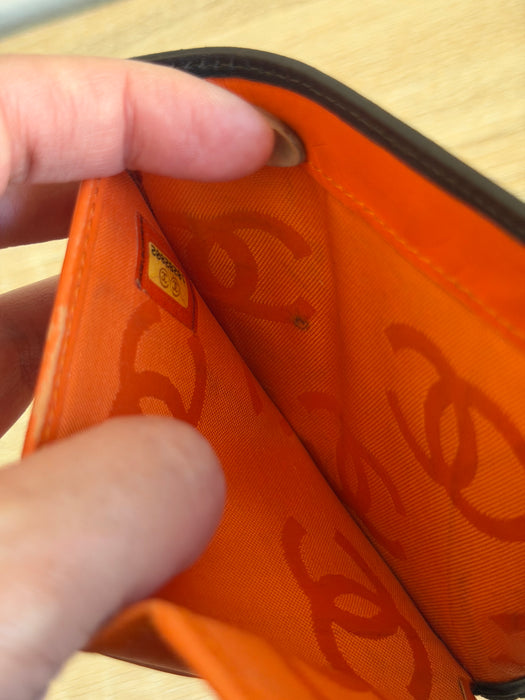 Chanel Cambon Chocolate Brown Compact Wallet