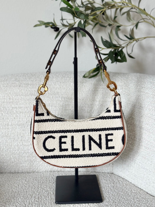 Celine Textile Medium Ava Shoulder Bag