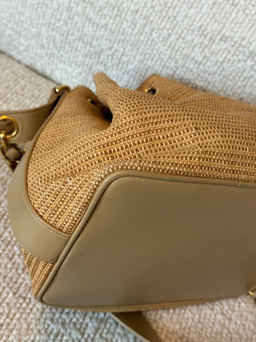 Chanel Raffia Woven Bucket