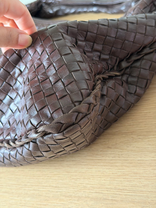 Bottega Chocolate Brown Intrecciato Hobo