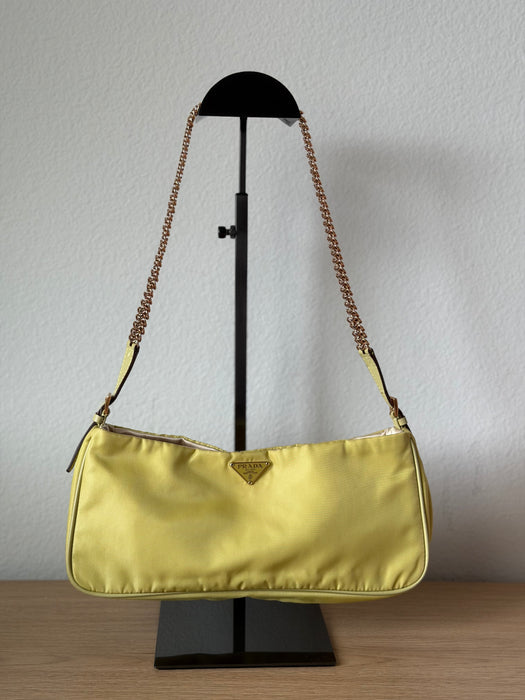 Prada Tessuto Nylon Yellow Shoulder