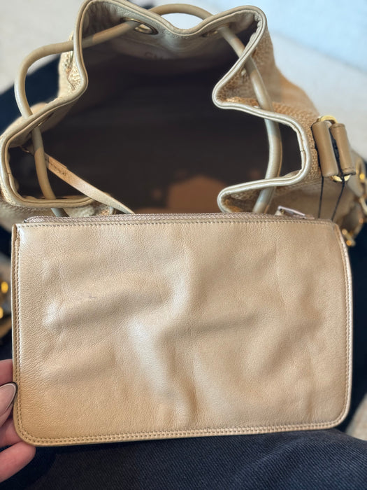 Chanel Raffia Woven Bucket