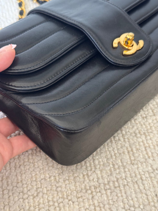 Chanel vertical mademoiselle double flap