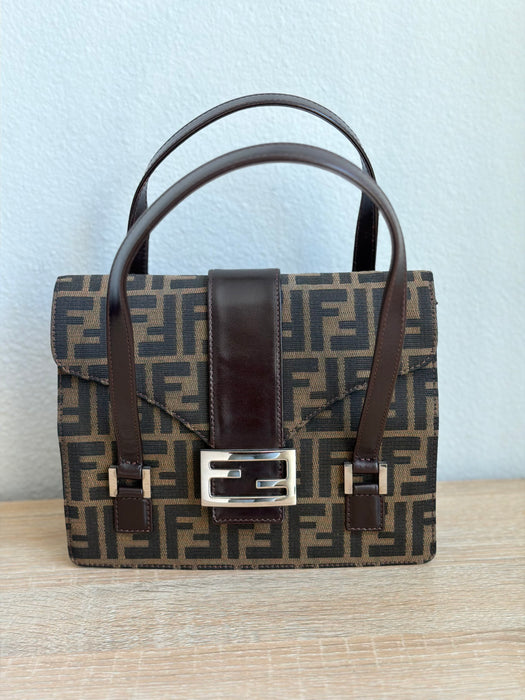 Fendi Zucca Top Handle Flap