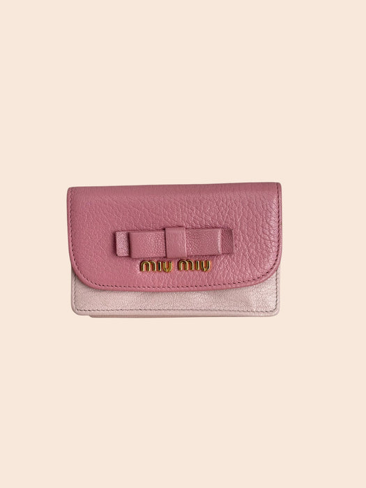 Miu Miu Ribbon Motif Madra Card Case