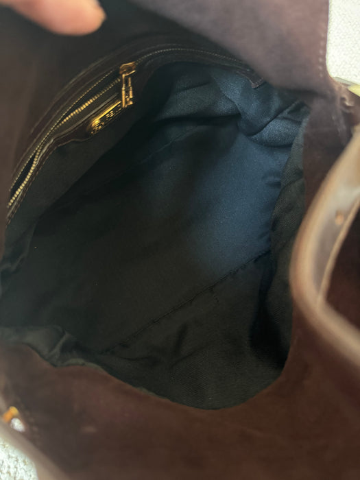 Fendi Suede Fold Over Baguette GHW