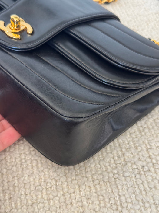 Chanel vertical mademoiselle double flap