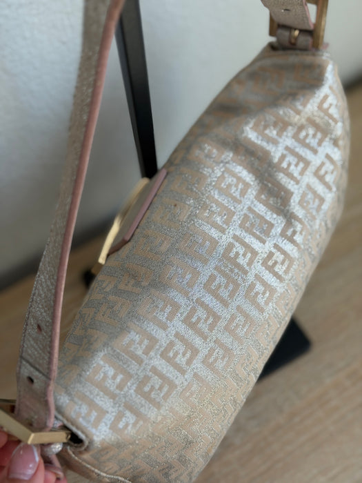 Fendi Zucchino Pink Shimmer Baguette