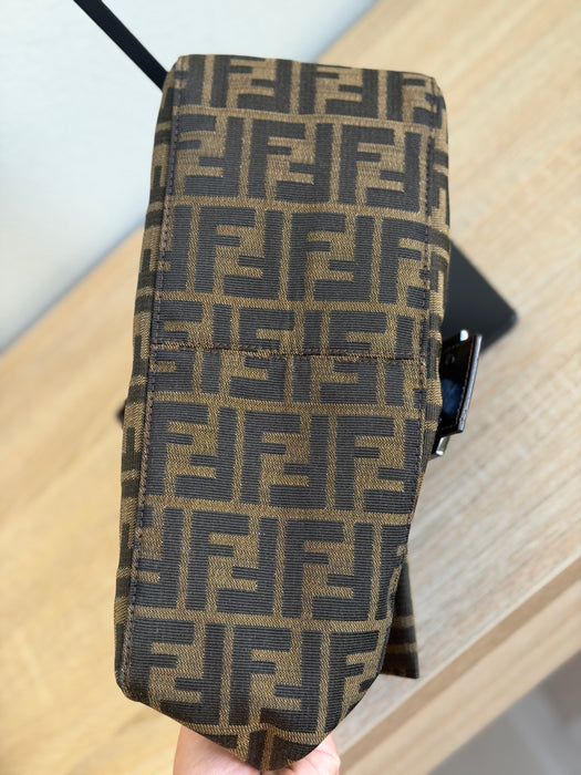 Fendi Zucca Baguette Rare Gunmetal hardware