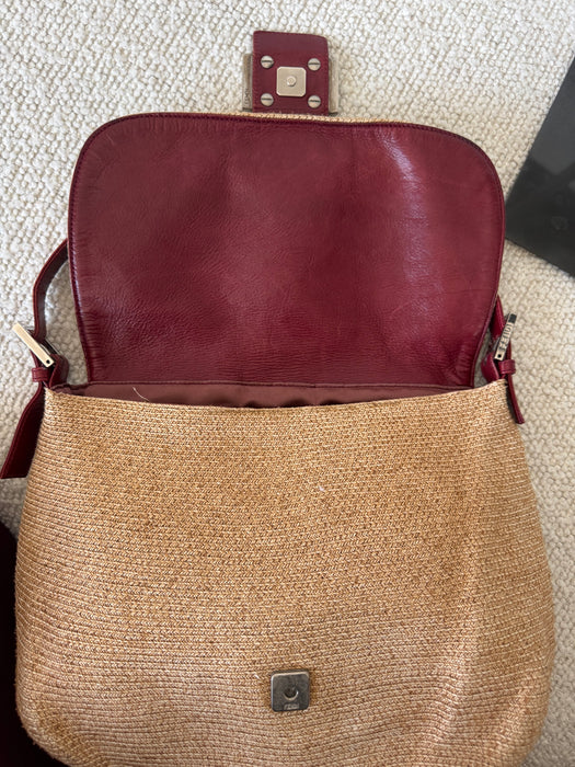 Fendi Mama Baguette Rare Raffia