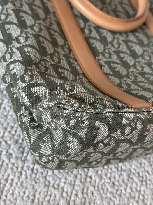 Dior Green Trotter Jacquard Tote