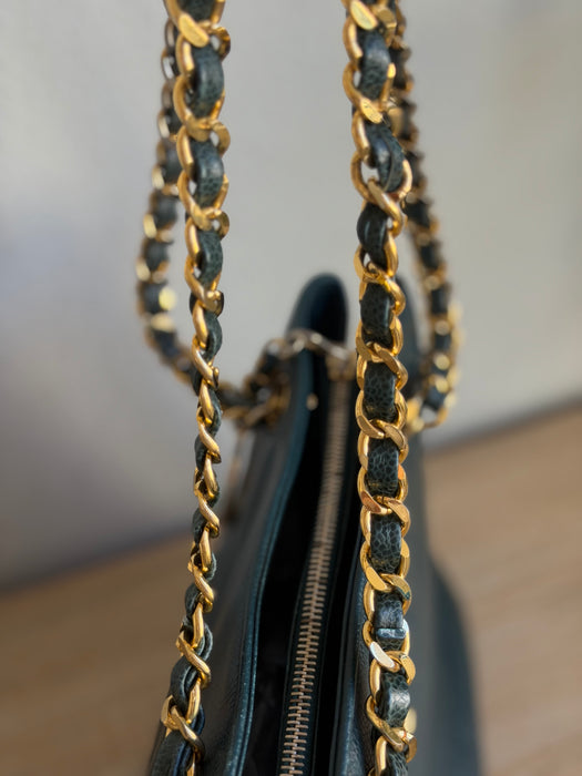 Chanel Caviar Timeless CC Forest Green
