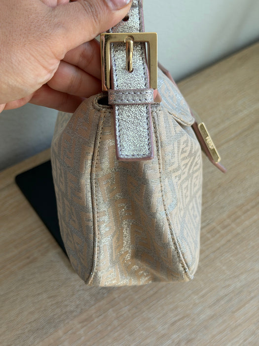 Fendi Zucchino Pink Shimmer Baguette