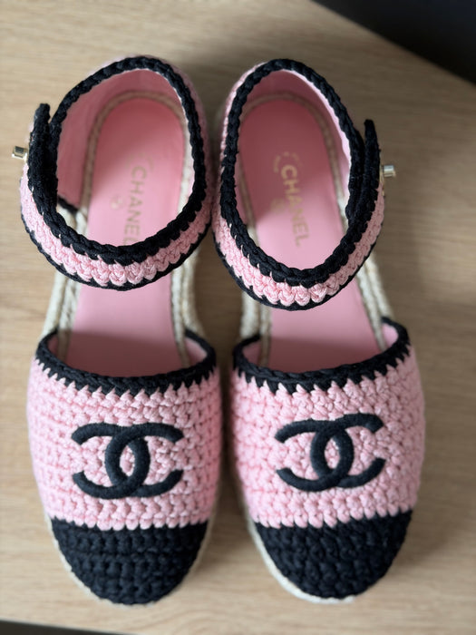 Chanel braided knit Mary Jane Espadrilles - 37