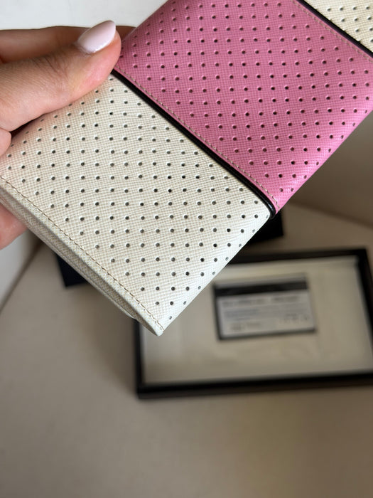 Prada Perforated Saffiano Long Wallet