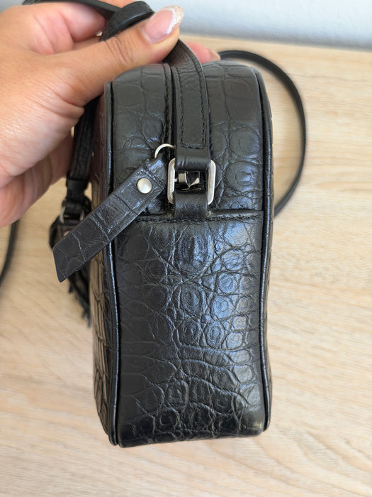 YSL Lou Croc Embossed Camera Crossbody