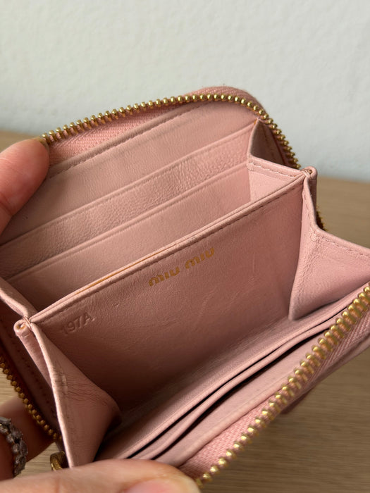 Miu Miu Matelasse Nappa Compact Wallet