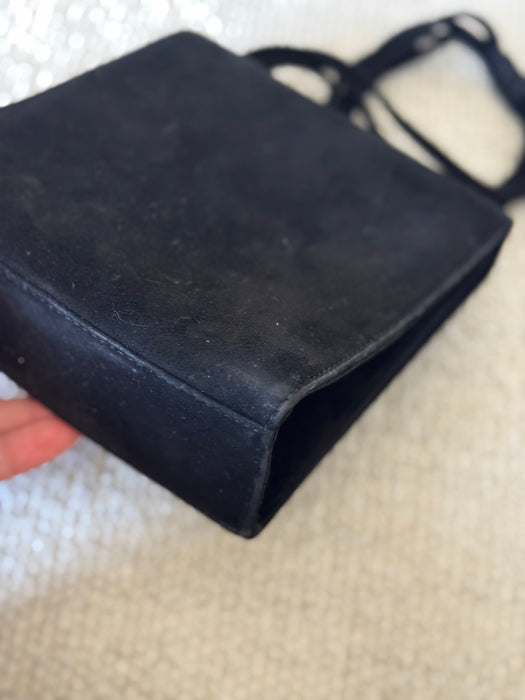 Chanel Suede CC Shoulder Bag