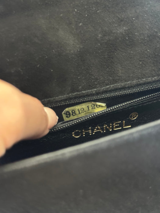 Chanel Suede CC Shoulder Bag