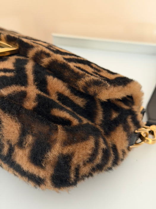 Fendi Shearling Zucca Baguette