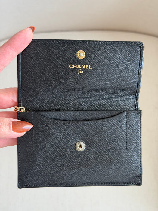 Chanel Coco Button Card Wallet Key Pouch