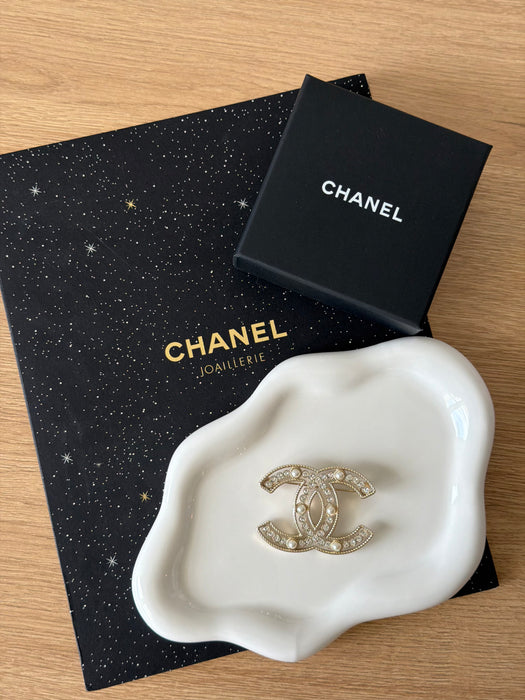 Chanel pearl brooch