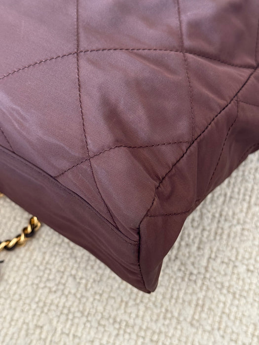 Prada Tessuto Chocolate Bar Chain Bag
