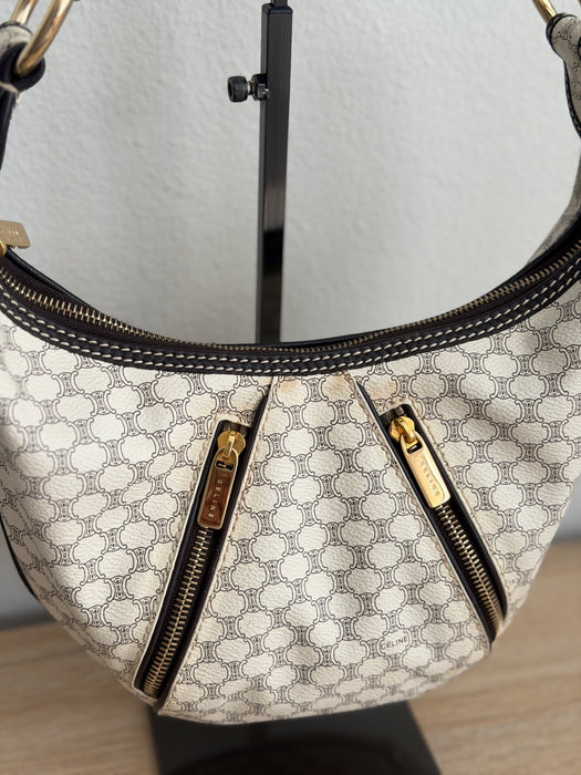 Celine Triomphe Macadam Double Zip Hobo