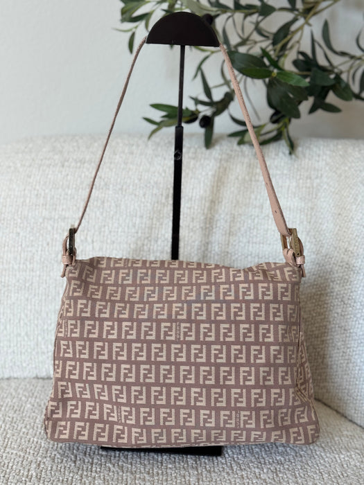 Fendi Zuchinno Pink Beige Mama Baguette