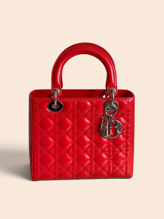 Lady Dior medium patent leather