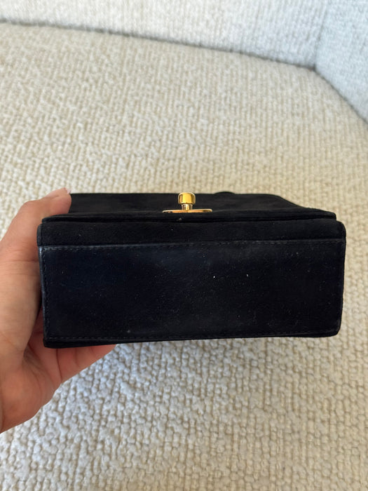 Chanel Suede CC Shoulder Bag